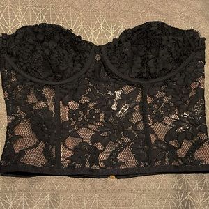 Express lace bustier top